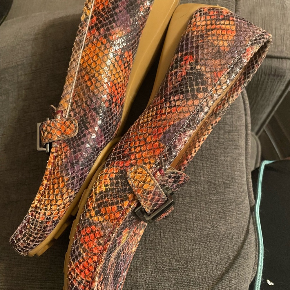 Stuart Weitzman Python-Embossed Leather Loafers S… - image 5